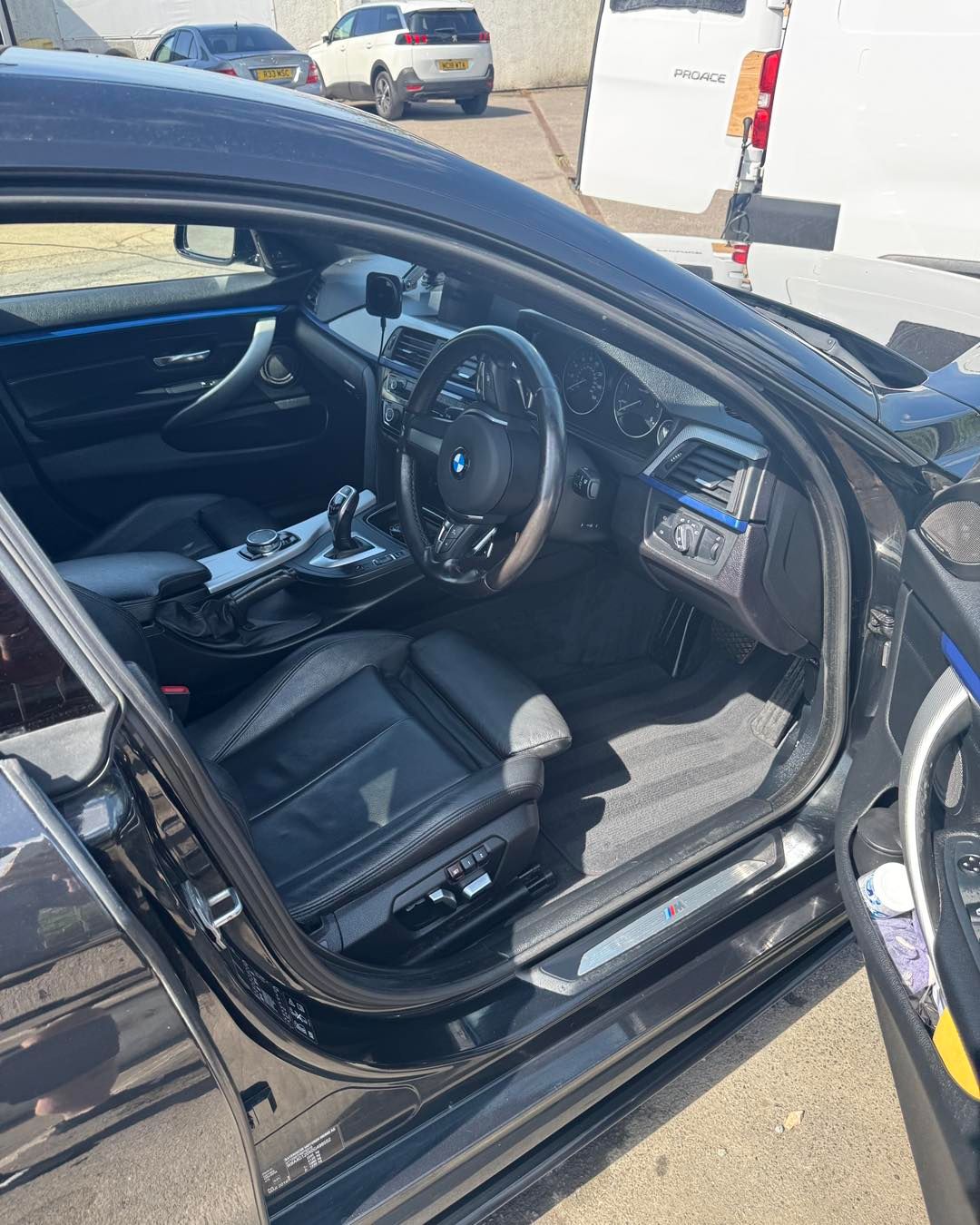 BMW 3 Series leather interior detailed