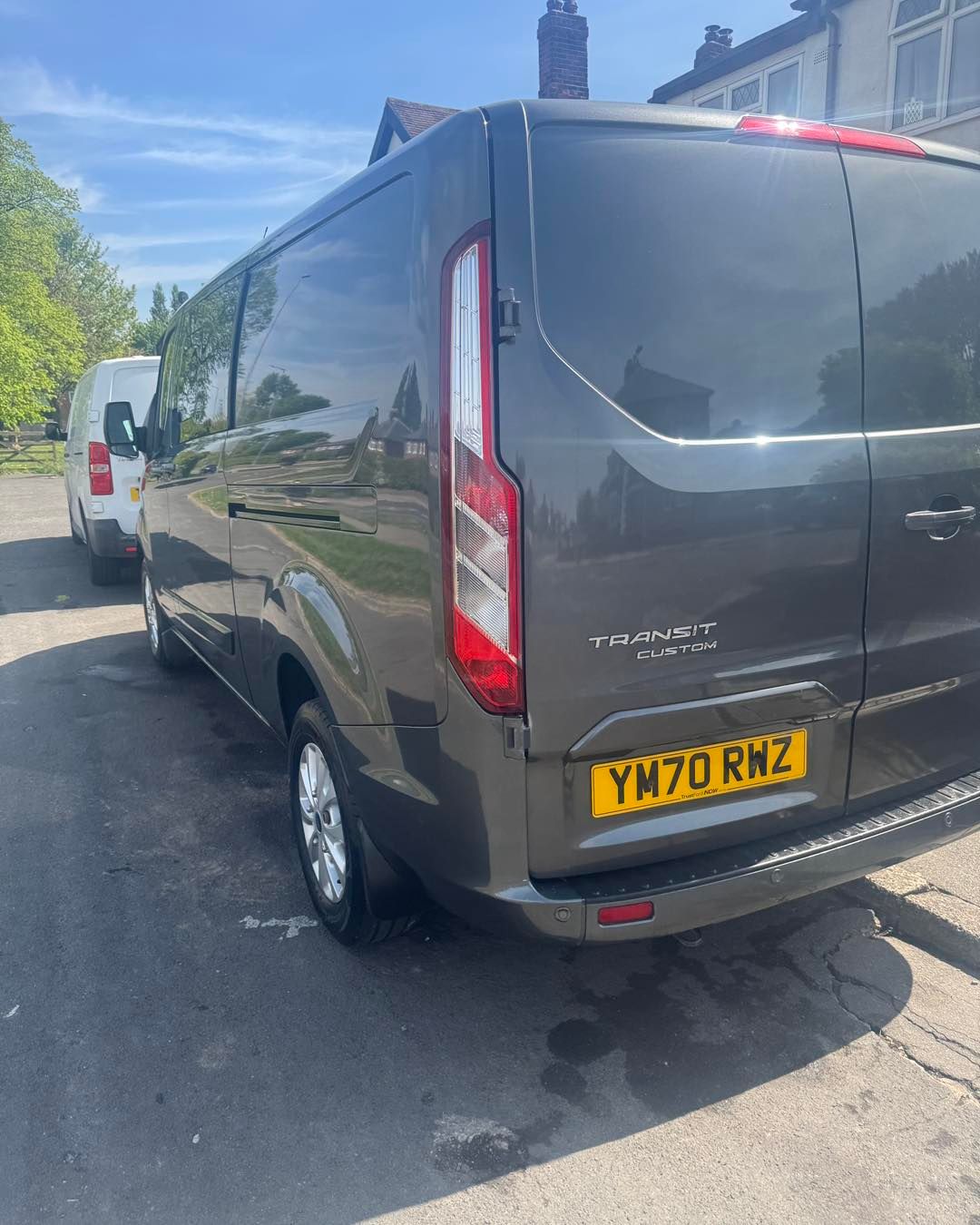 Ford Transit Custom grey rear exterior detailed